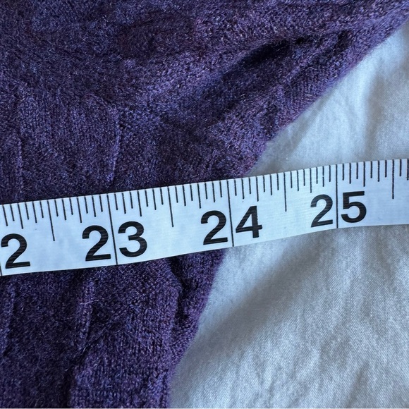 Robert Graham 100% Wool Quarter-Zip Sweater XL Classic Fit Purple - Picture 9 of 9